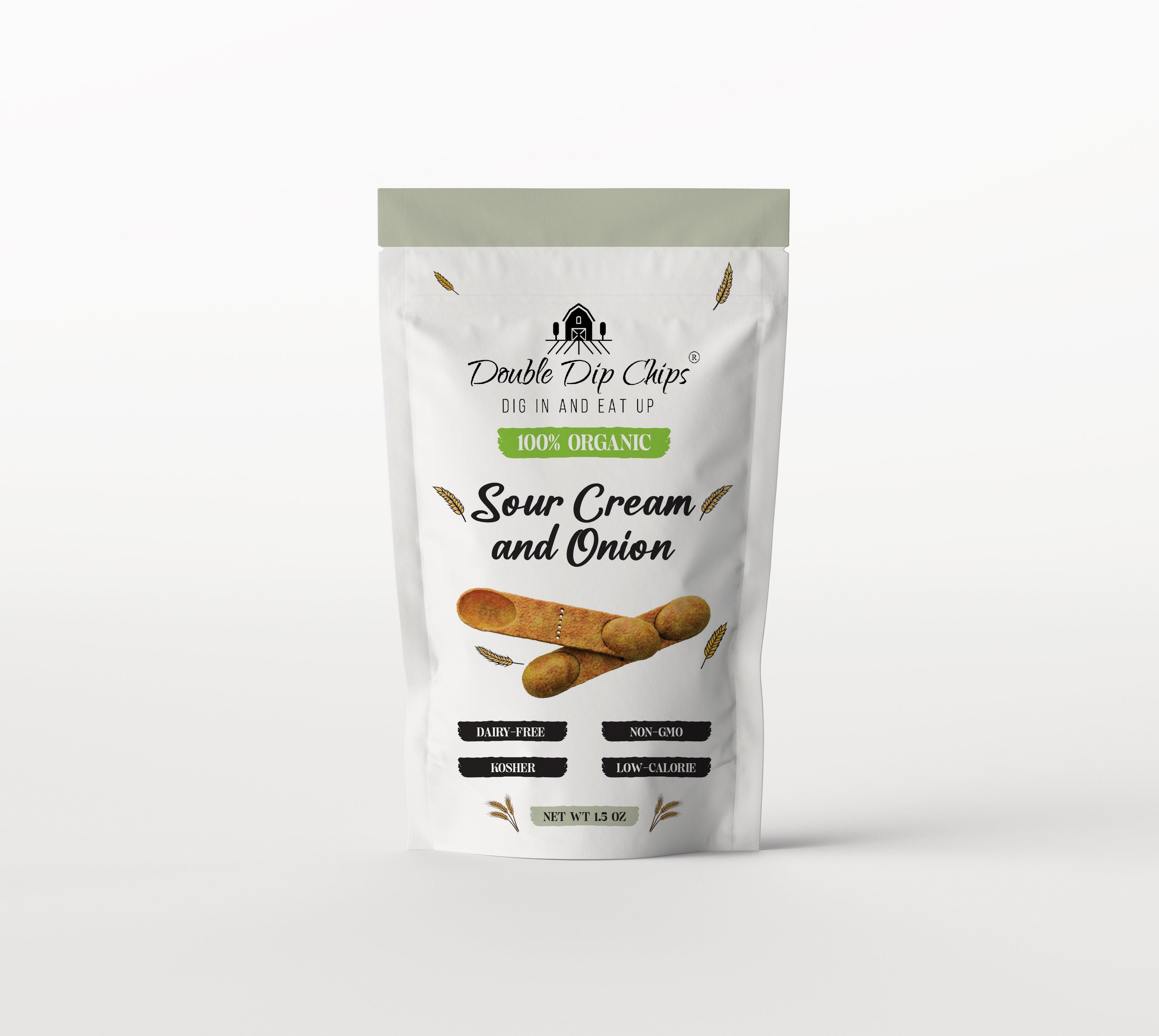 Sour Cream Onion Chips 1.5 Oz - Premium Non-GMO, Vegan, Gluten-Free Crunchy Snack