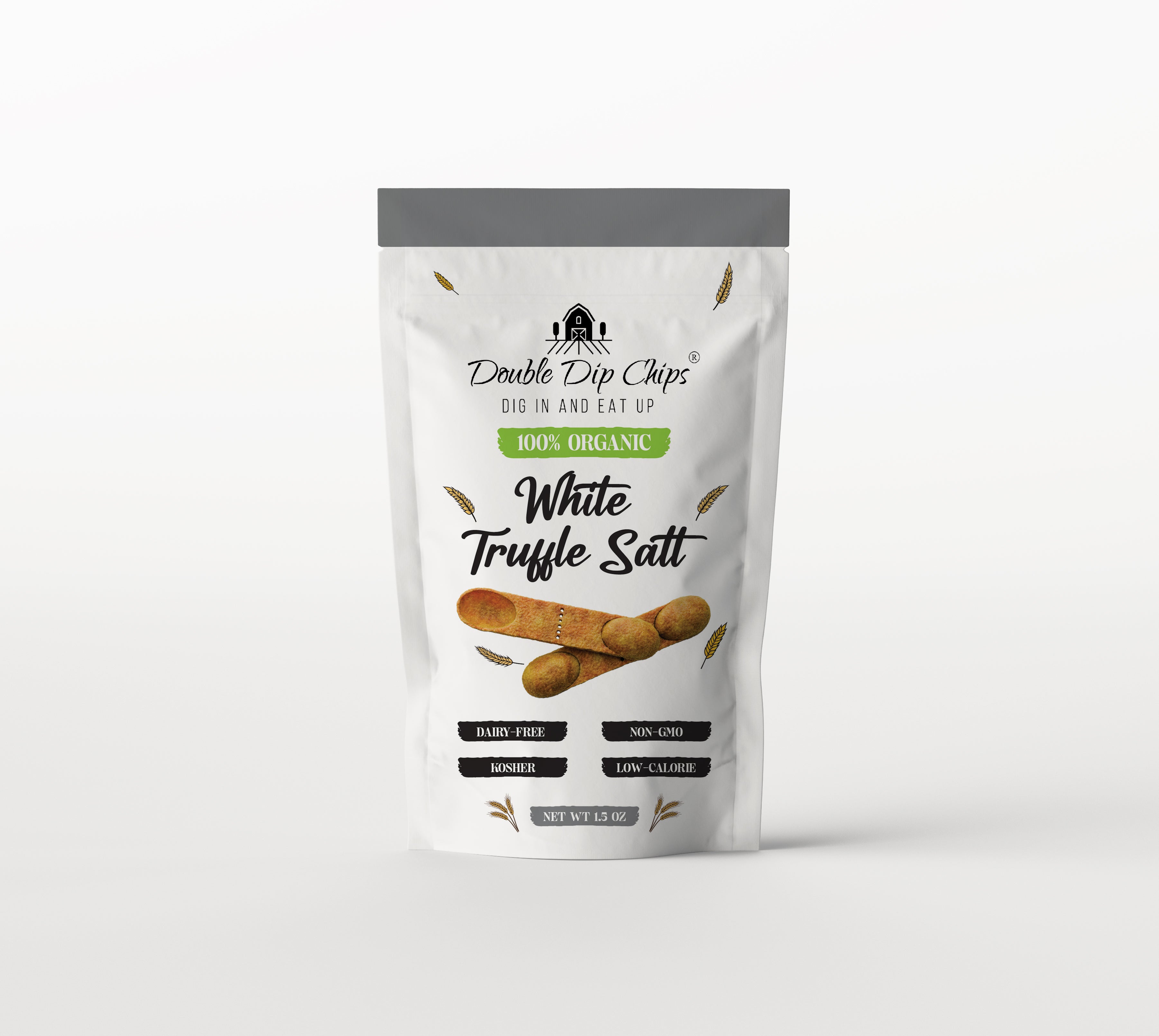 Gourmet White Truffle Corn Chips 1.5oz - Kosher, Low-Calorie, Rich Flavor Snack