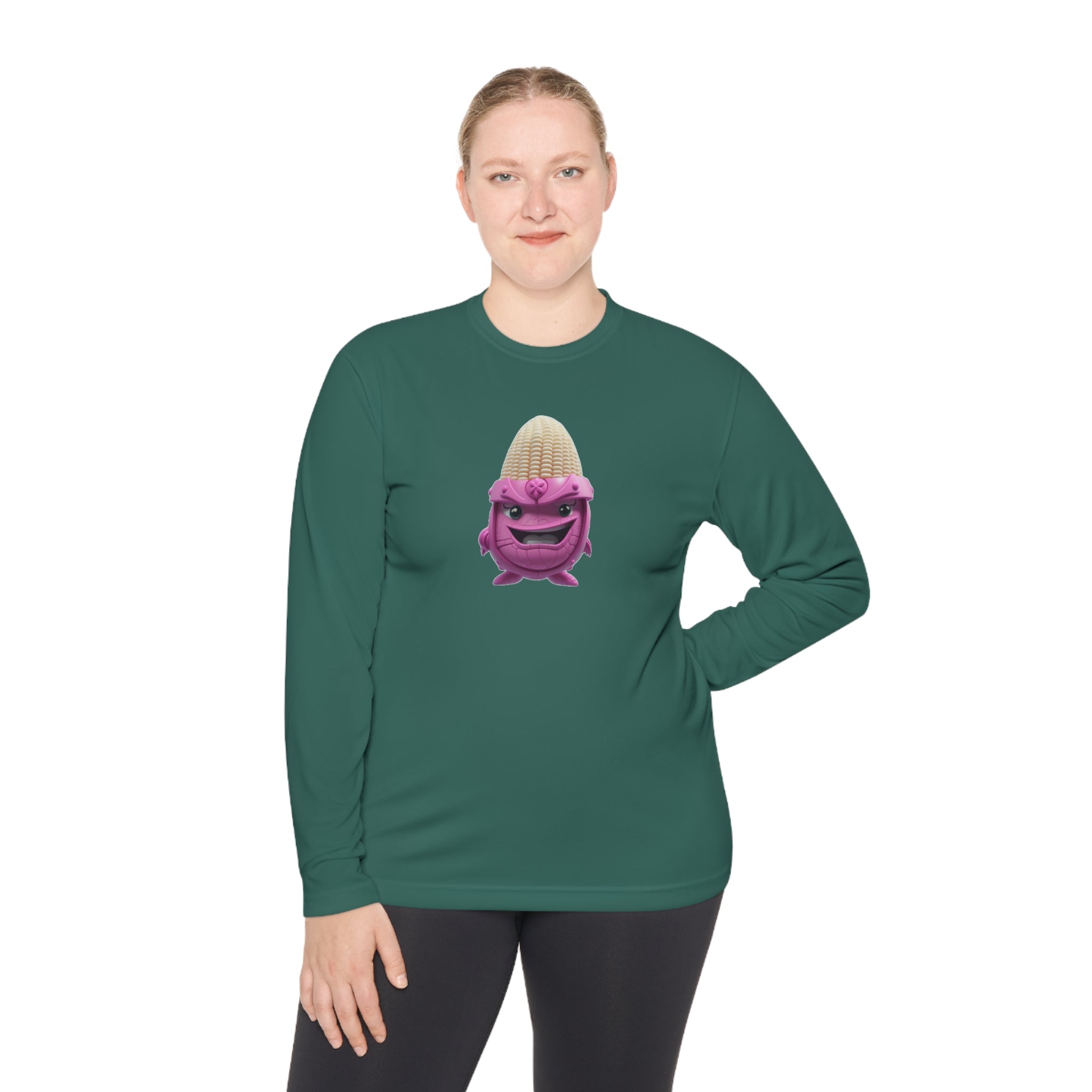 Unisex Lightweight Long Sleeve Tee : Corn Shirt | Cute Cartoon Shirt | Cornelius Shirt