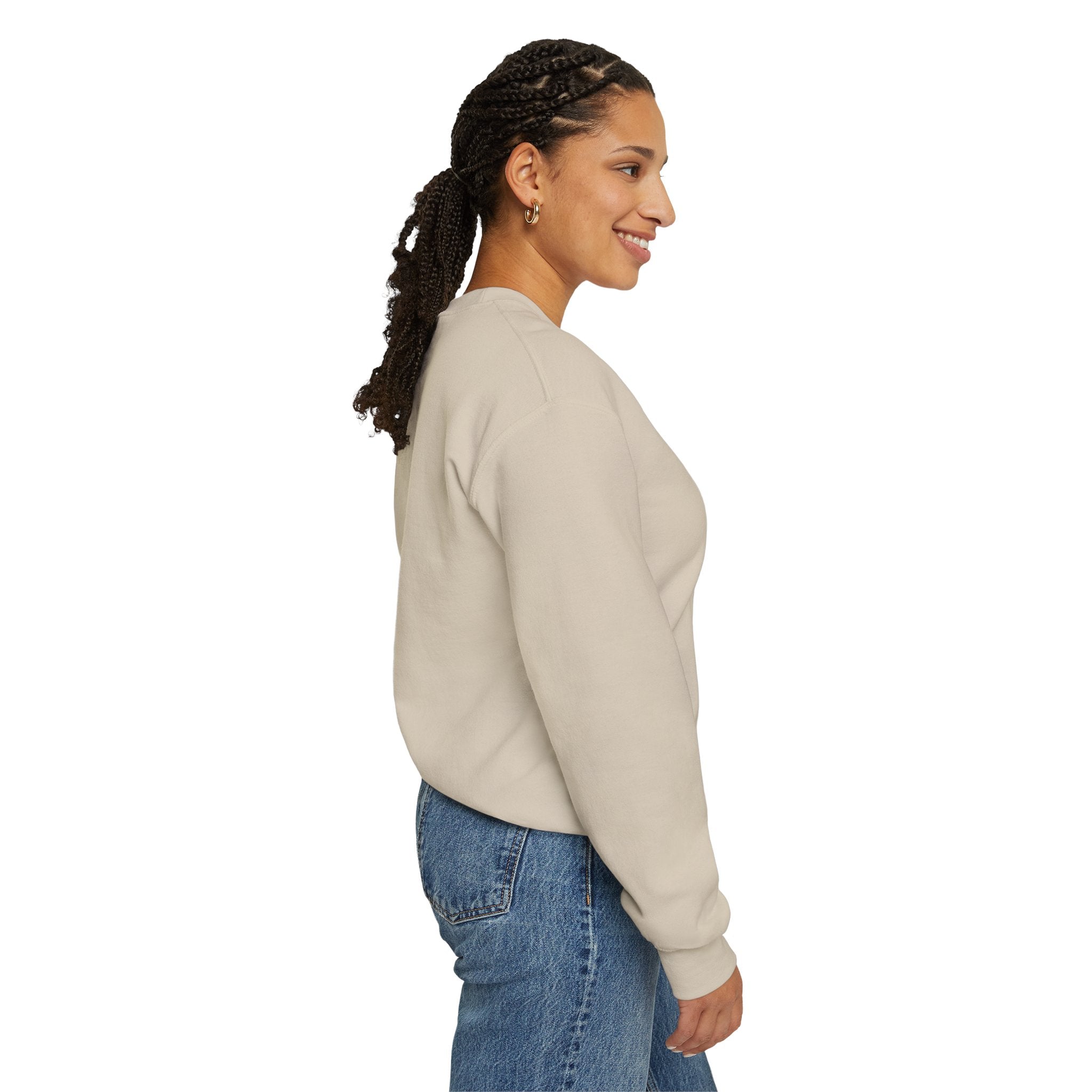 Comfort Blend Unisex Sweatshirt - Polyester and Cotton, Ribbed Knit Collar - No Itchy Seams