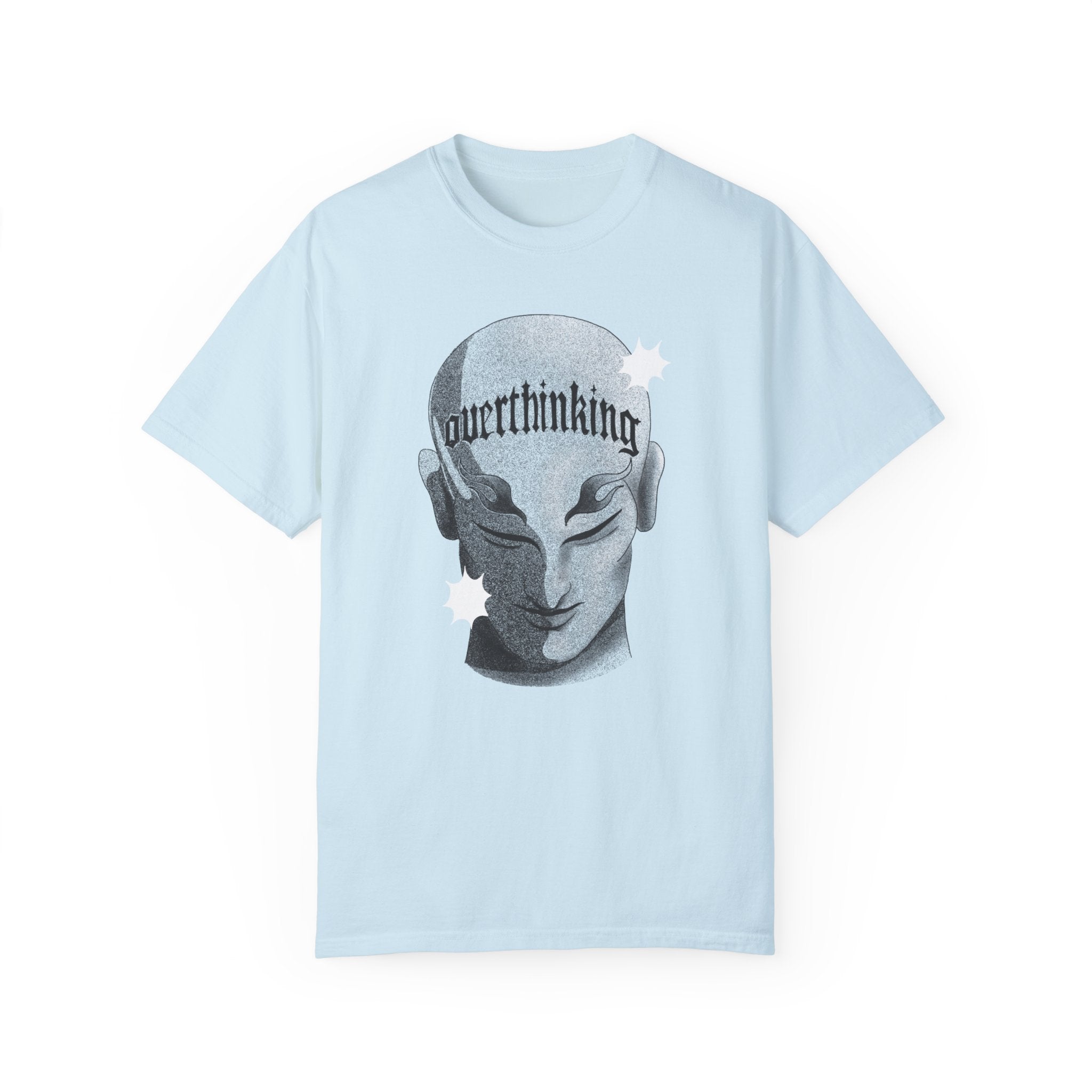 Overthinking T-Shirt - Skull Tee - Unisex Garment-Dyed T-shirt