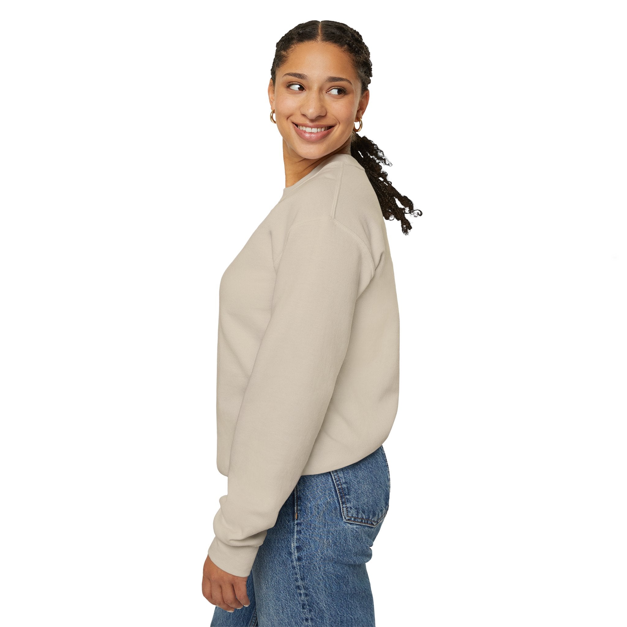 Comfort Blend Unisex Sweatshirt - Polyester and Cotton, Ribbed Knit Collar - No Itchy Seams