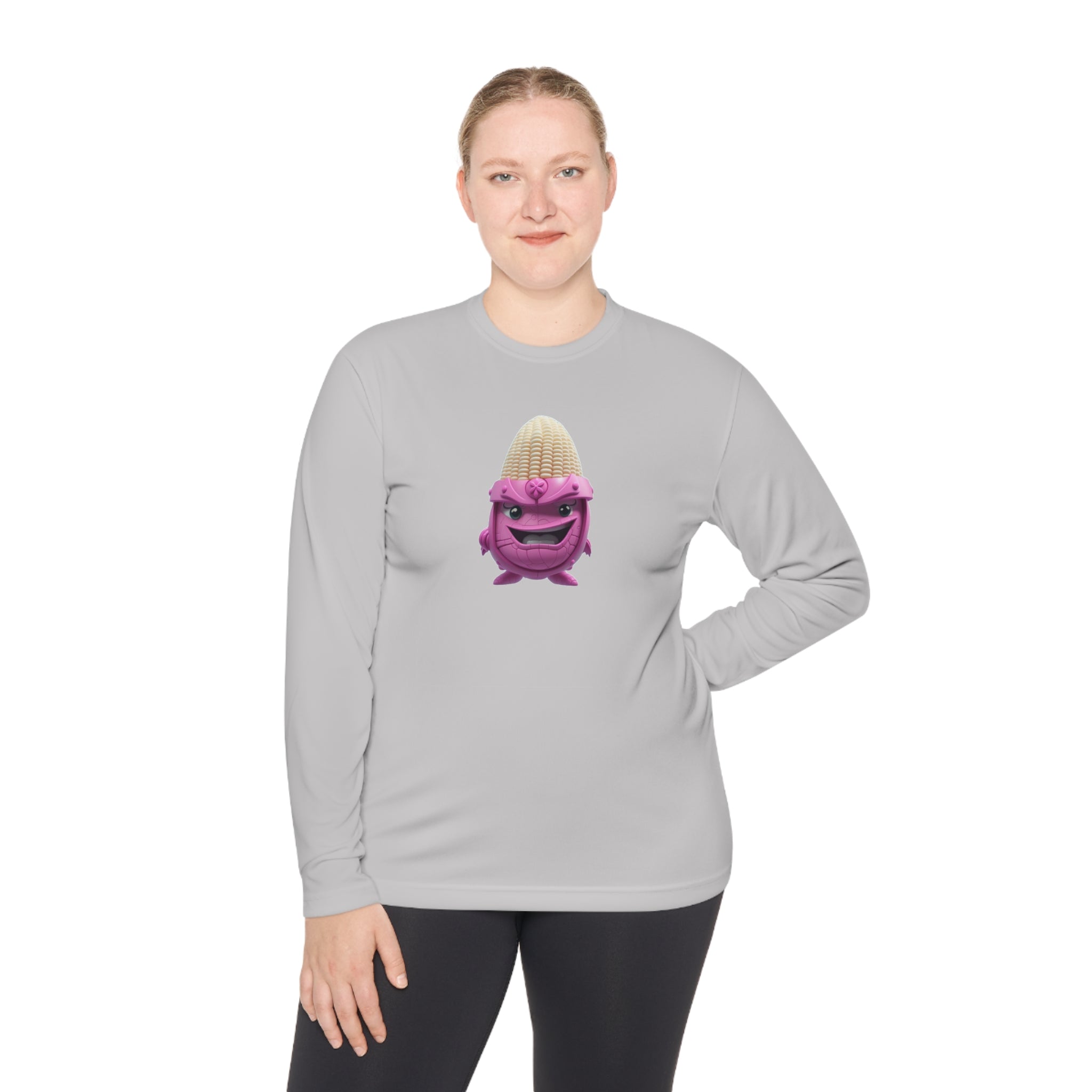 Unisex Lightweight Long Sleeve Tee : Corn Shirt | Cute Cartoon Shirt | Cornelius Shirt