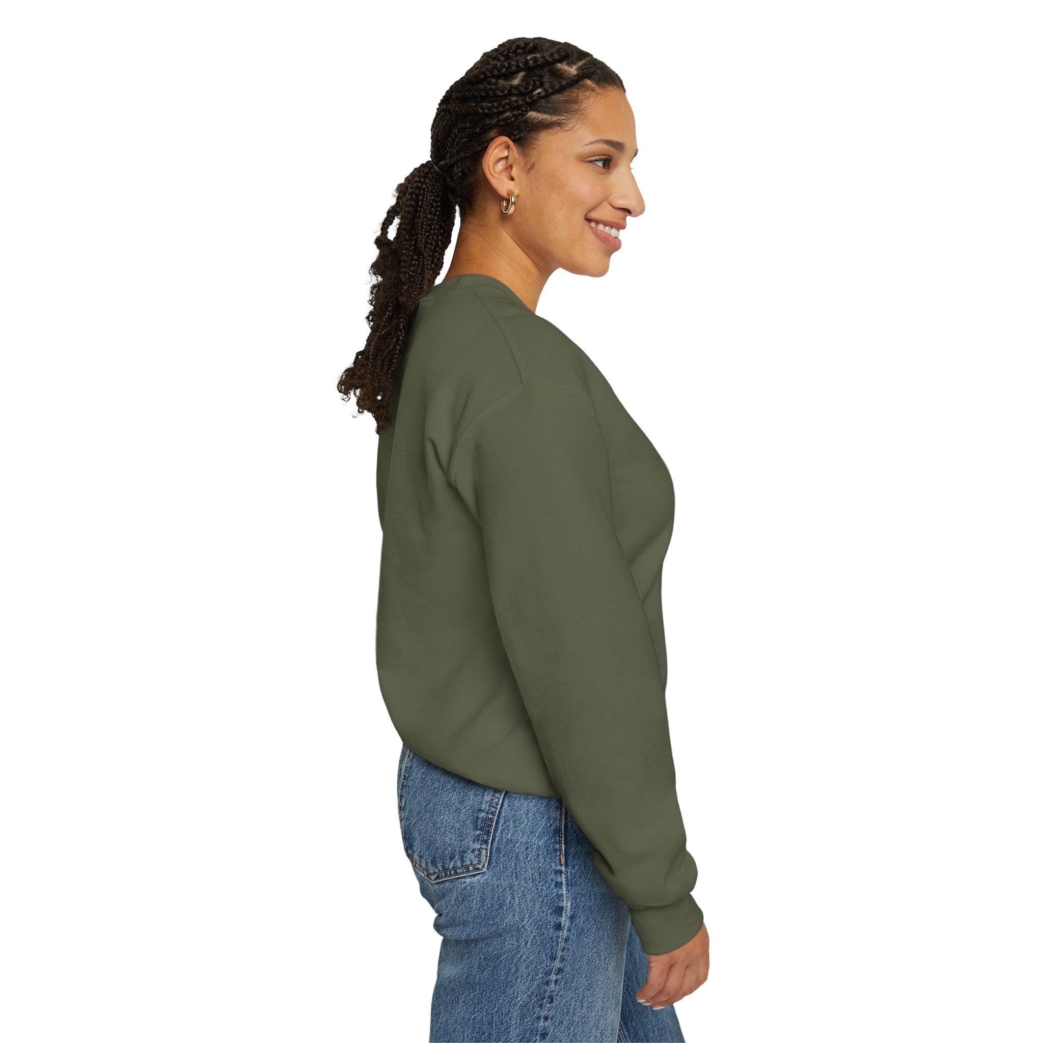 Comfort Blend Unisex Sweatshirt - Polyester and Cotton, Ribbed Knit Collar - No Itchy Seams